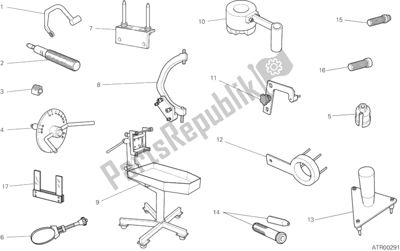 Tutte le parti per il 001 - Strumenti Di Servizio Per Officina del Ducati Diavel Carbon FL Thailand 1200 2015
